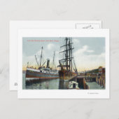 A Coos Bay Shipping Scene at波止場 ポストカード (正面/裏面)