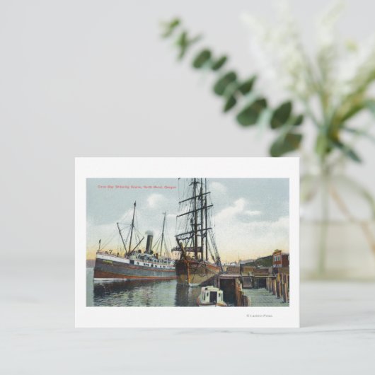 A Coos Bay Shipping Scene at波止場 ポストカード (スタンド正面)