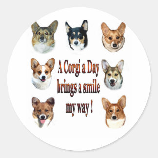 A Corgi a Dayがスマイル7 ラウンドシール