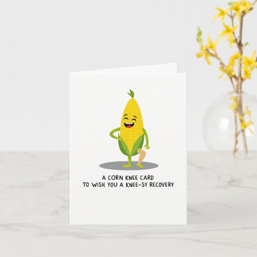 A Corn Knee Card Funny Recovery Card カード (黄色い花)