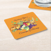 A Cornucopia of Blessings スクエアペーパーコースター (アングル)