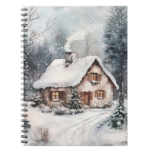 A Cosy Cottage in winter ノートブック (正面)