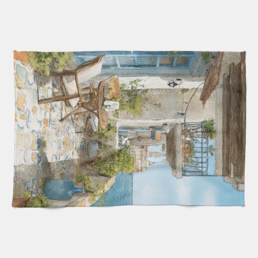 A Cosy Seaside Balcony キッチンタオル (横)