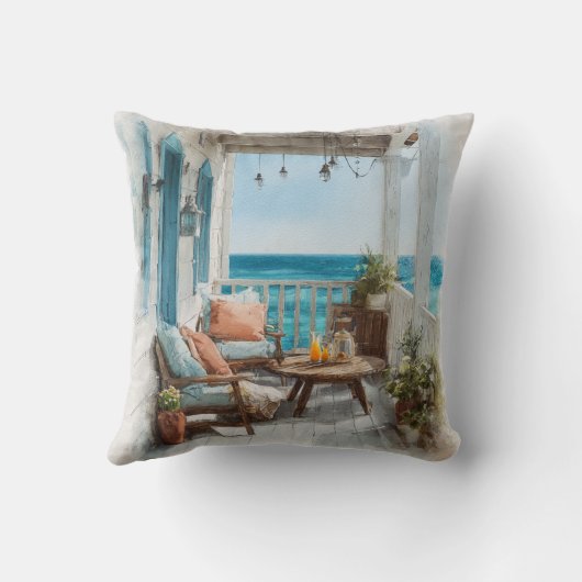 A Cosy Seaside Balcony クッション (裏面)