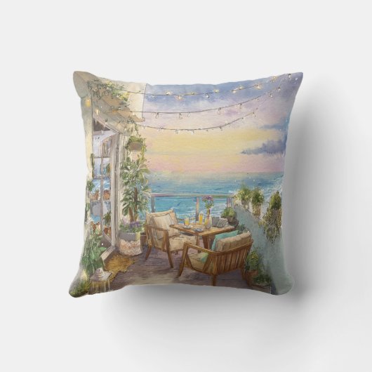 A Cosy Seaside Balcony クッション (裏面)