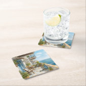 A Cosy Seaside Balcony スクエアペーパーコースター (インサイチュ)