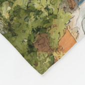 A Cosy Seaside Balcony フリースブランケット (角)