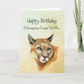 A Cougar Personality Birthday Fun Animal カード (正面)
