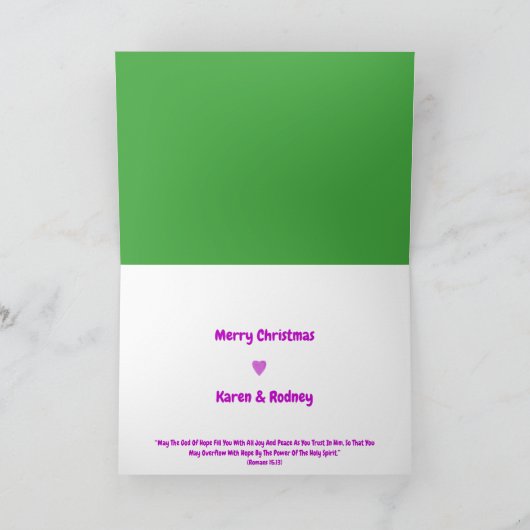 A Country Christmas Greeting Card カード (内部)