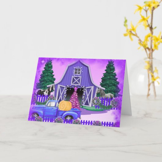 A Country Christmas Greeting Card カード (黄色い花)