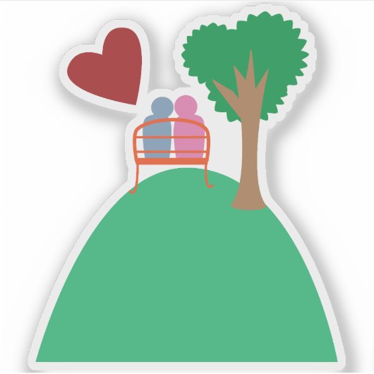 A Couple Dating  シール (正面)