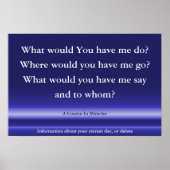 A Course In Mirclesポスター、スピリチュアル引用文アート ポスター (正面)