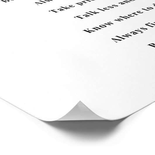 A Cowboy's Code Print, Black and White, Wild West ポスター (角)