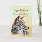 A Coyote Personality Birthday Fun Animal カード (正面)