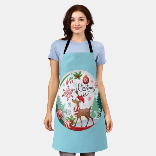 A Cozy Christmas Circle エプロン (着用した状態)