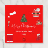 A Cozy Christmas Gathering Set on Warm Red フェイバータグ (裏面)