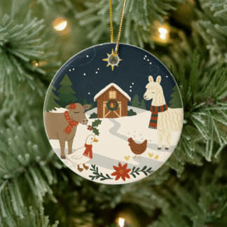 A Cozy Country Christmas Ornament セラミックオーナメント