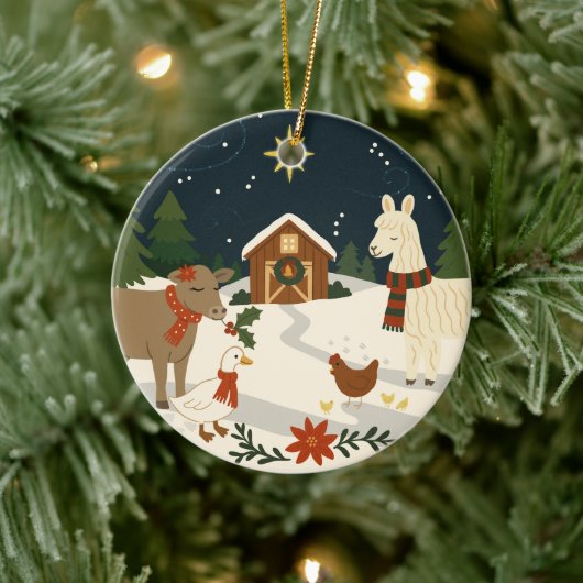 A Cozy Country Christmas Ornament セラミックオーナメント (ツリー)