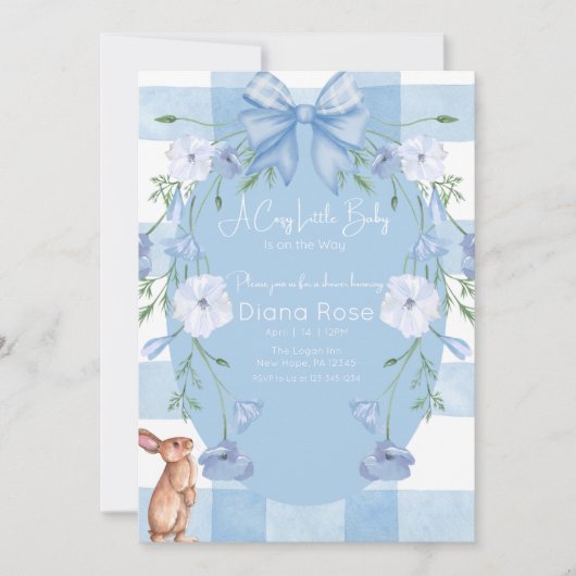 A Cozy Little Baby Is on the Way Shower Invite  招待状 (正面)