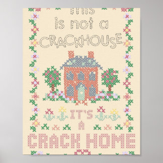 A Crack Home – クロスステッチ刺繍 ポスター