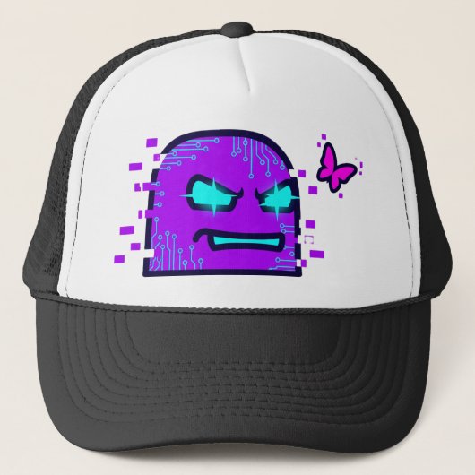 A creative digital artwork in a cyberpunk style th キャップ (正面)