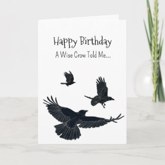 A Crow Personality Birthday Fun Animal カード