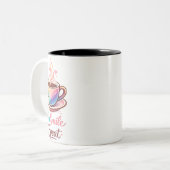 A cup of coffee to start your day with a smile ツートーンマグカップ (正面左)