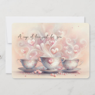 A Cup of Love Card Flat Greeting Card シーズンカード