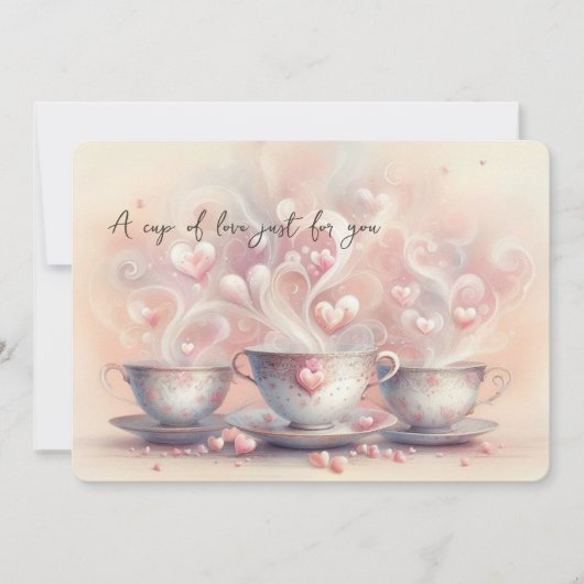 A Cup of Love Card Flat Greeting Card シーズンカード (正面)