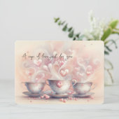 A Cup of Love Card Flat Greeting Card シーズンカード (スタンド正面)