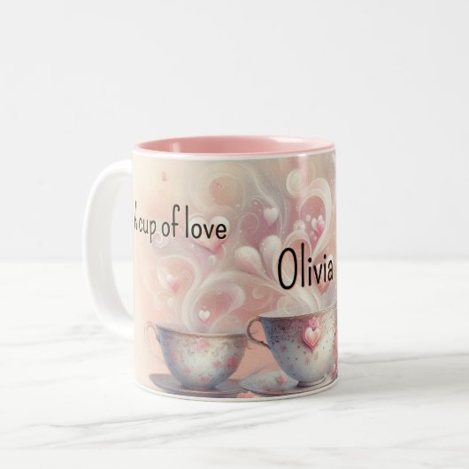 A Cup of Love Personalized Mug ツートーンマグカップ (正面左)