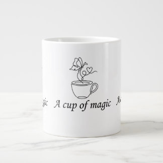 A Cup of Magic - Minimalist Milk Tea Mug ジャンボコーヒーマグカップ
