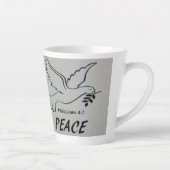 A cup with peace dove and scripture カフェラテマグ (右)