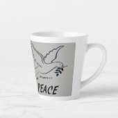 A cup with peace dove and scripture カフェラテマグ (右)