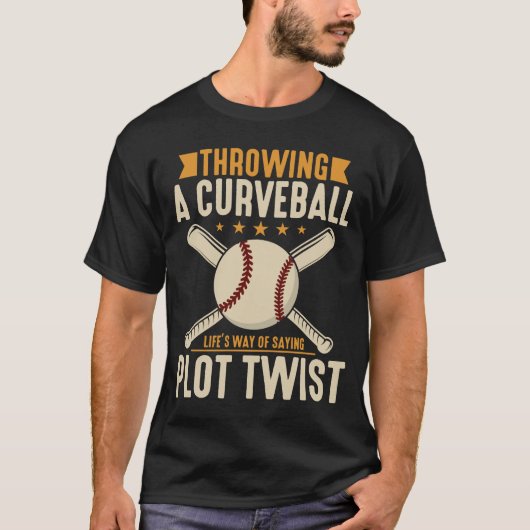 A Curveball Plot Twist Funny Sports Tシャツ (正面)