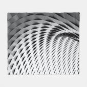 A curved facade covered in white latticework フリースブランケット (正面(横))
