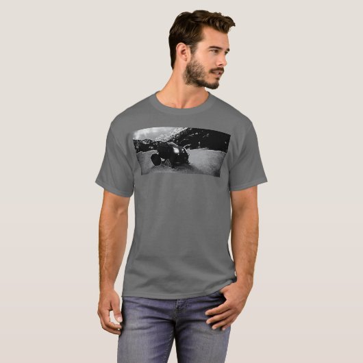 A Custom Cadillac Hobby RC Car in Snowy Mountains  Tシャツ (正面フル)