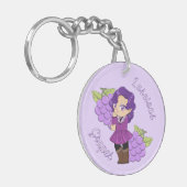 A Customize Key Chain with Cute Grape Chibi キーホルダー (正面左)