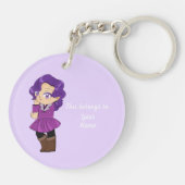 A Customize Key Chain with Cute Grape Chibi キーホルダー (裏面)