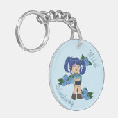 A Customized Key Chain with Cute Blueberry Chibi キーホルダー (正面左)