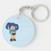 A Customized Key Chain with Cute Blueberry Chibi キーホルダー (裏面)