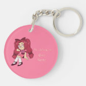 A Customized Key Chain with Cute Strawberry Chibi キーホルダー (裏面)