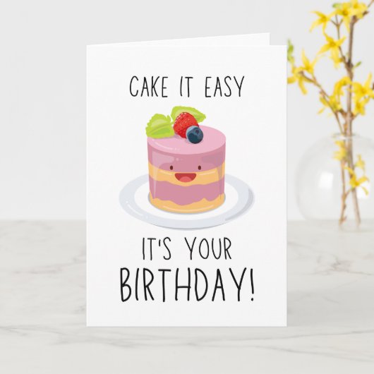 A cute and funny birthday greeting card featuring  カード (黄色い花)