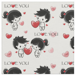 A cute and romantic fabric with a print ファブリック