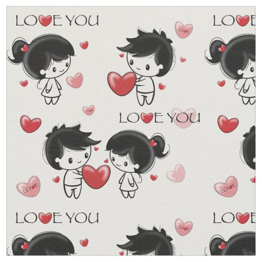 A cute and romantic fabric with a print ファブリック (クローズアップ)