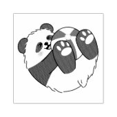 A Cute Baby Panda Playing with a Ball ラバースタンプ (インプリント)