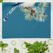 A Cute Blue Jay キッチンタオル (折り畳み)