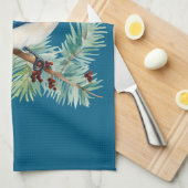 A Cute Blue Jay キッチンタオル (四つ折り)