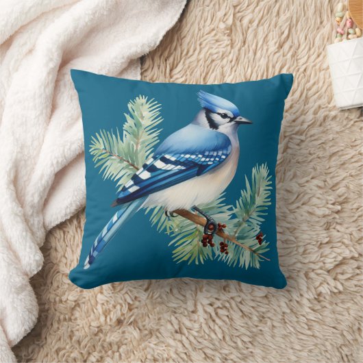 A Cute Blue Jay  クッション (ブランケット)
