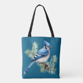 A Cute Blue Jay  トートバッグ (裏面)